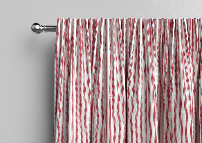 Lace Stripes, Rouge - Made to Measure Curtains - Image 10
